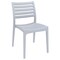 Luxury Commercial Living 33" Silver Stackable Outdoor Patio Dining Chair